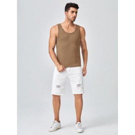 Men Solid Tank Top