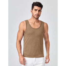Men Solid Tank Top