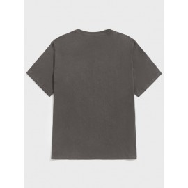 Extended Sizes Men Sun & Moon Print Tee