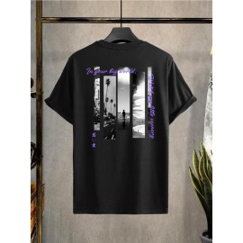 Men  & Japanese Letter Graphic Tee