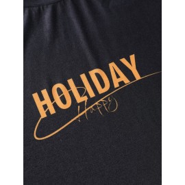 Men  Slogan Graphic Tee