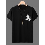 Men Floral And Letter Graphic Tee