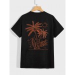 Men Palm Tree & Letter Graphic Tee