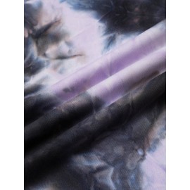 Men Tie Dye Skeleton & Slogan Graphic Tee