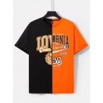 Color-block Letter Tee