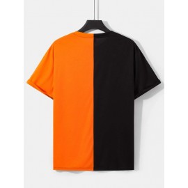 Color-block Letter Tee