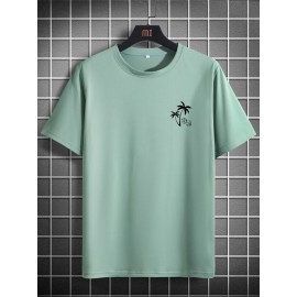 Men Tropical Print Tee