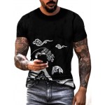 Men Wave Print Tee