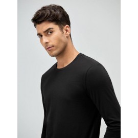 Men Solid Round Neck Tee