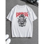 Men Skull And Letter Graphic Tee