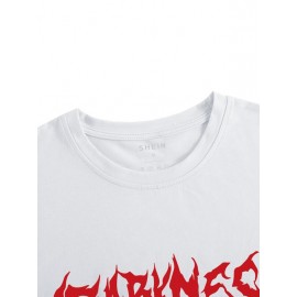Men Skull And Letter Graphic Tee