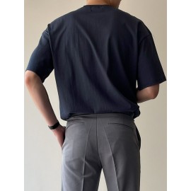 Men Drop Shoulder Solid Tee
