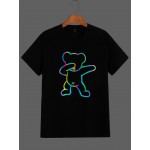 Men Reflective Bear Print Tee
