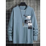 Men Car & Slogan Print Tee