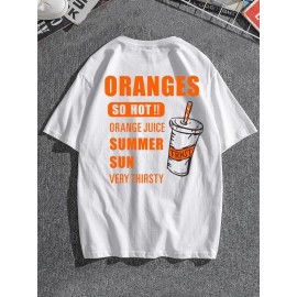 Men Slogan & Drink Print Tee